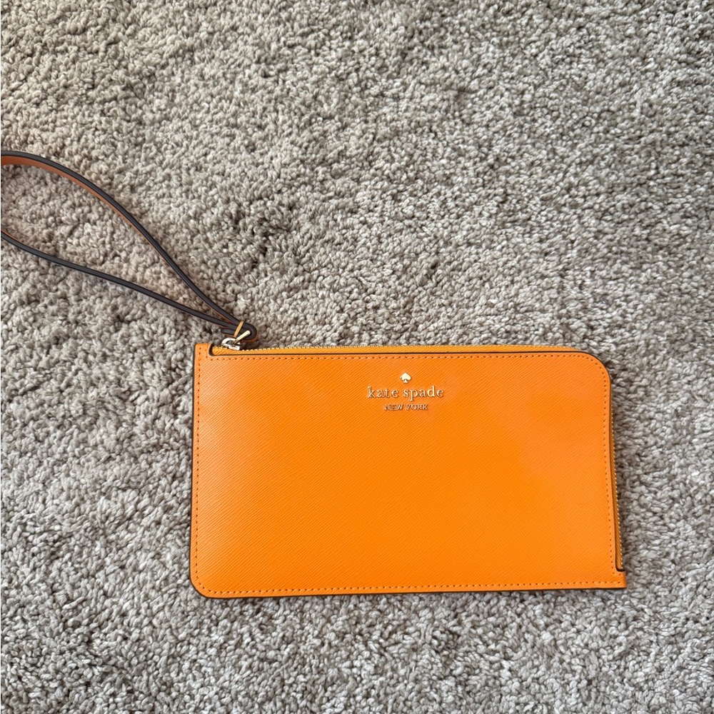 NWT Kate Spade Orange Clutch